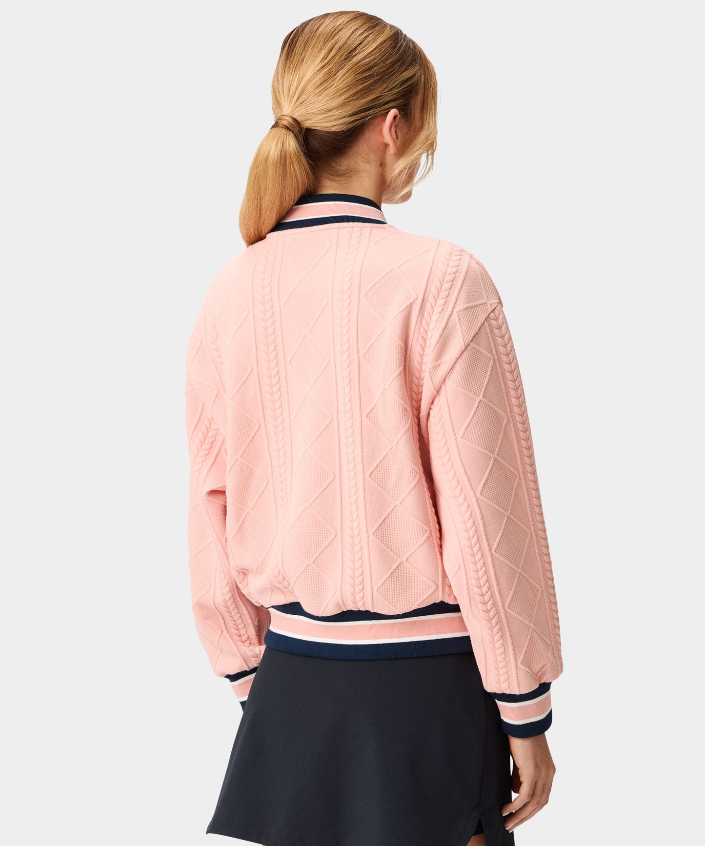 TR Bomber Pullover - Coral