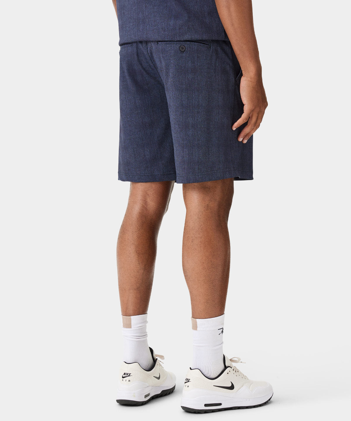 Dark Blue Pleated TX Players Shorts