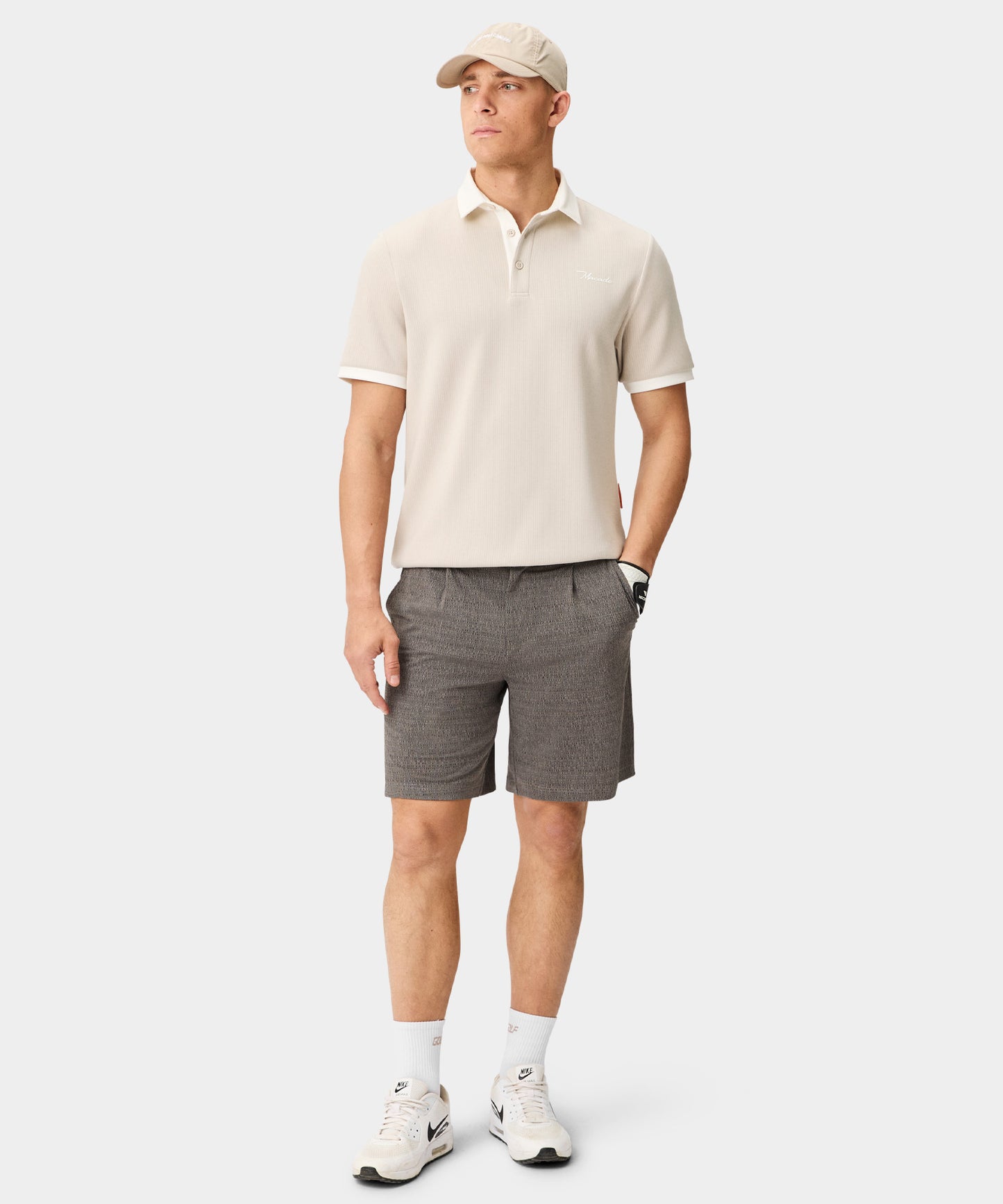 Ridgeweave Pleated Shorts - Jet Grey