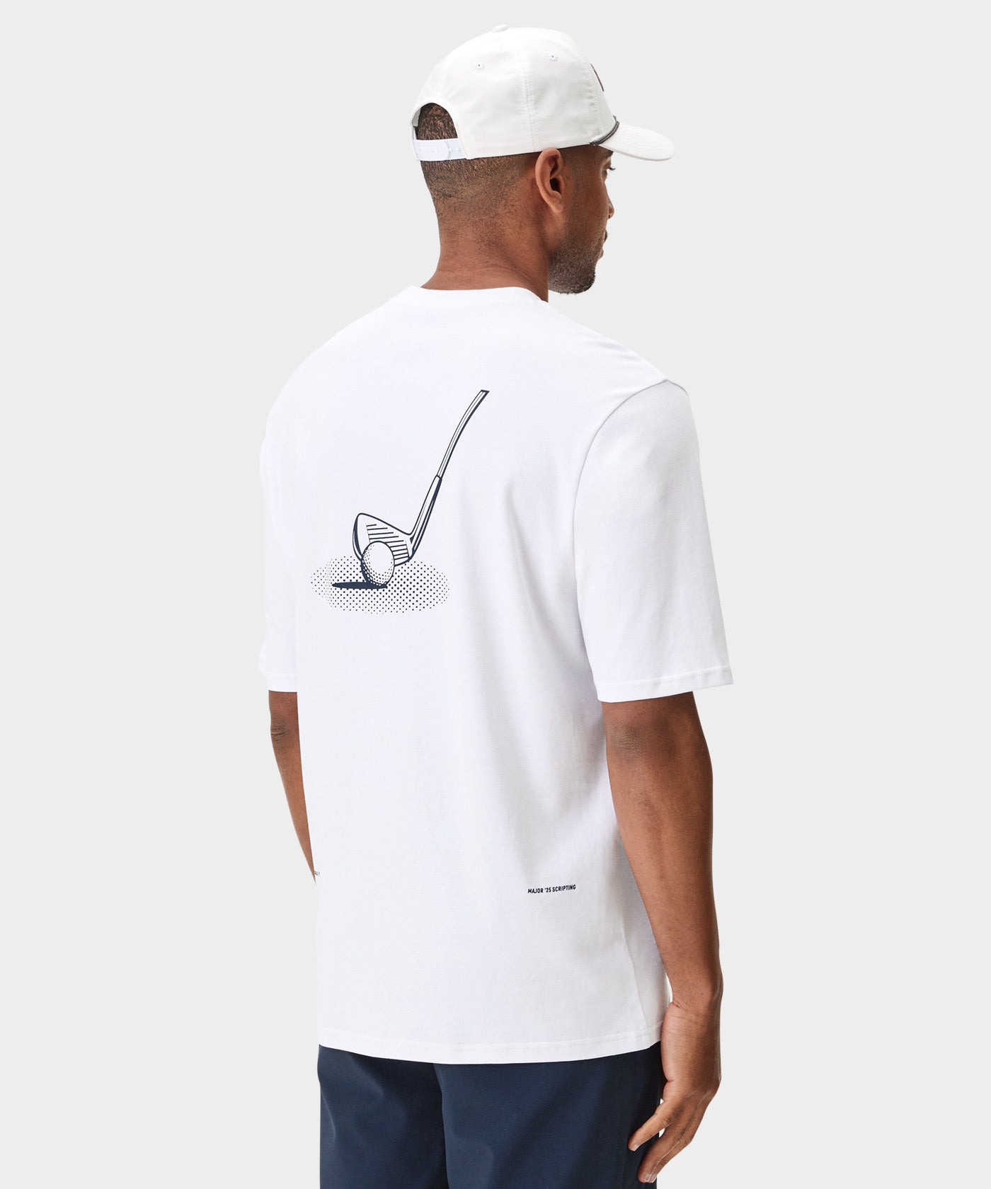 White Script Tech Tee