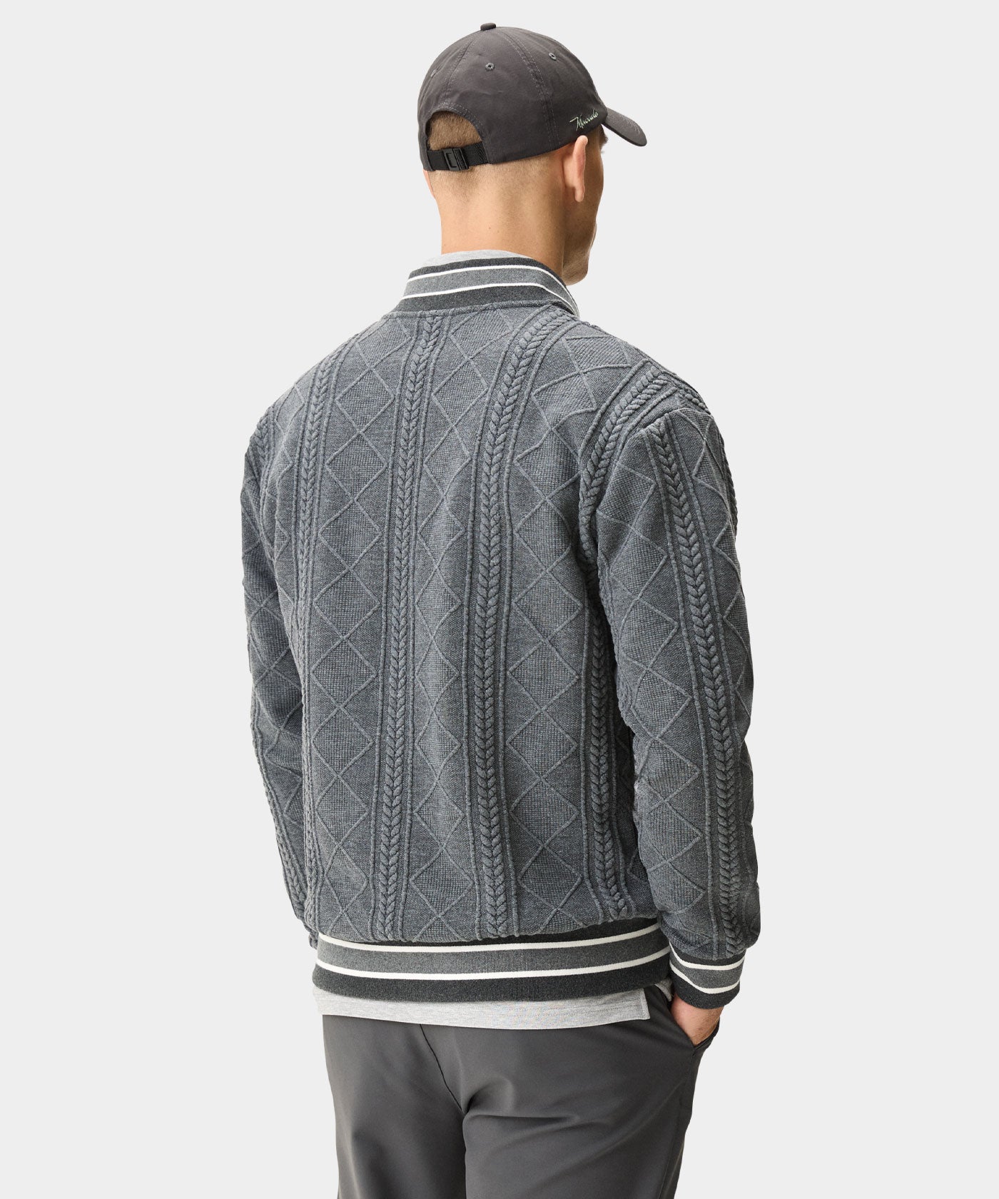 Grey TX Bomber Pullover