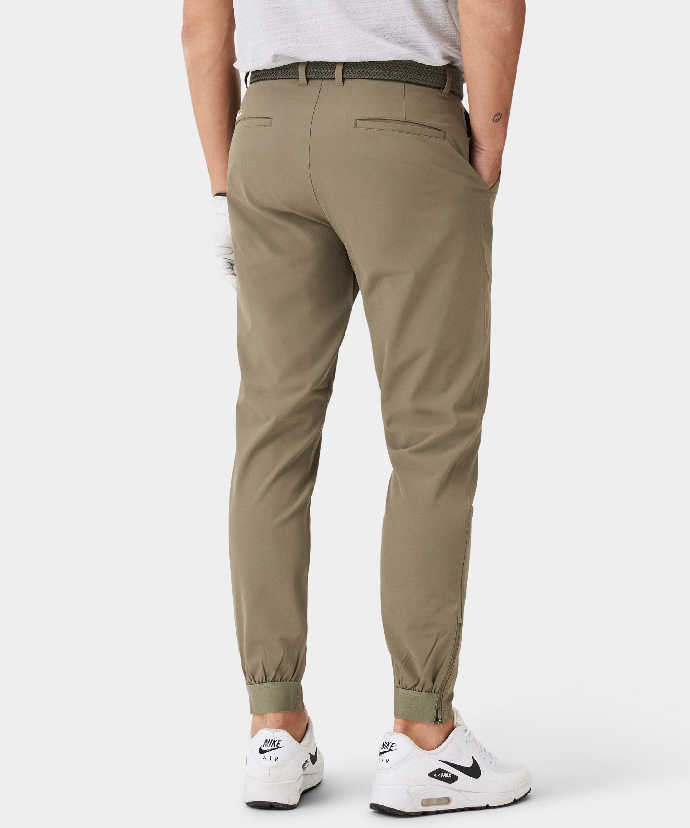 Olive Green Four-way Stretch Jogger