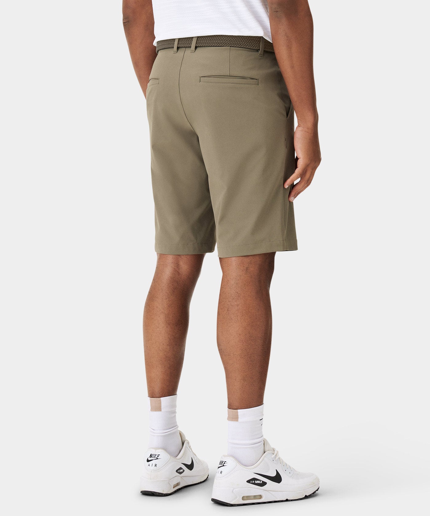 Olive Green Four-way Stretch Shorts