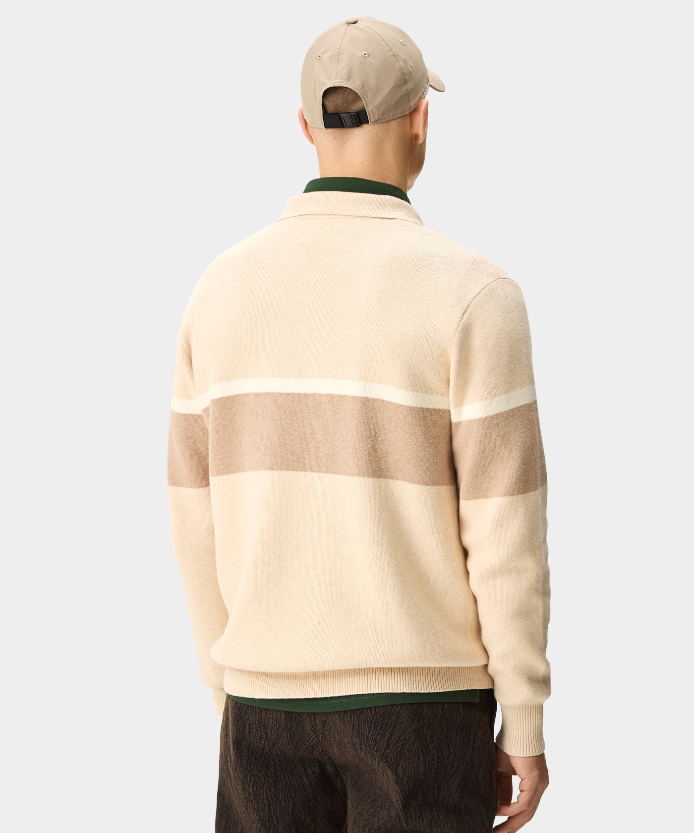 Sand Cashmere Blend Knit Polo