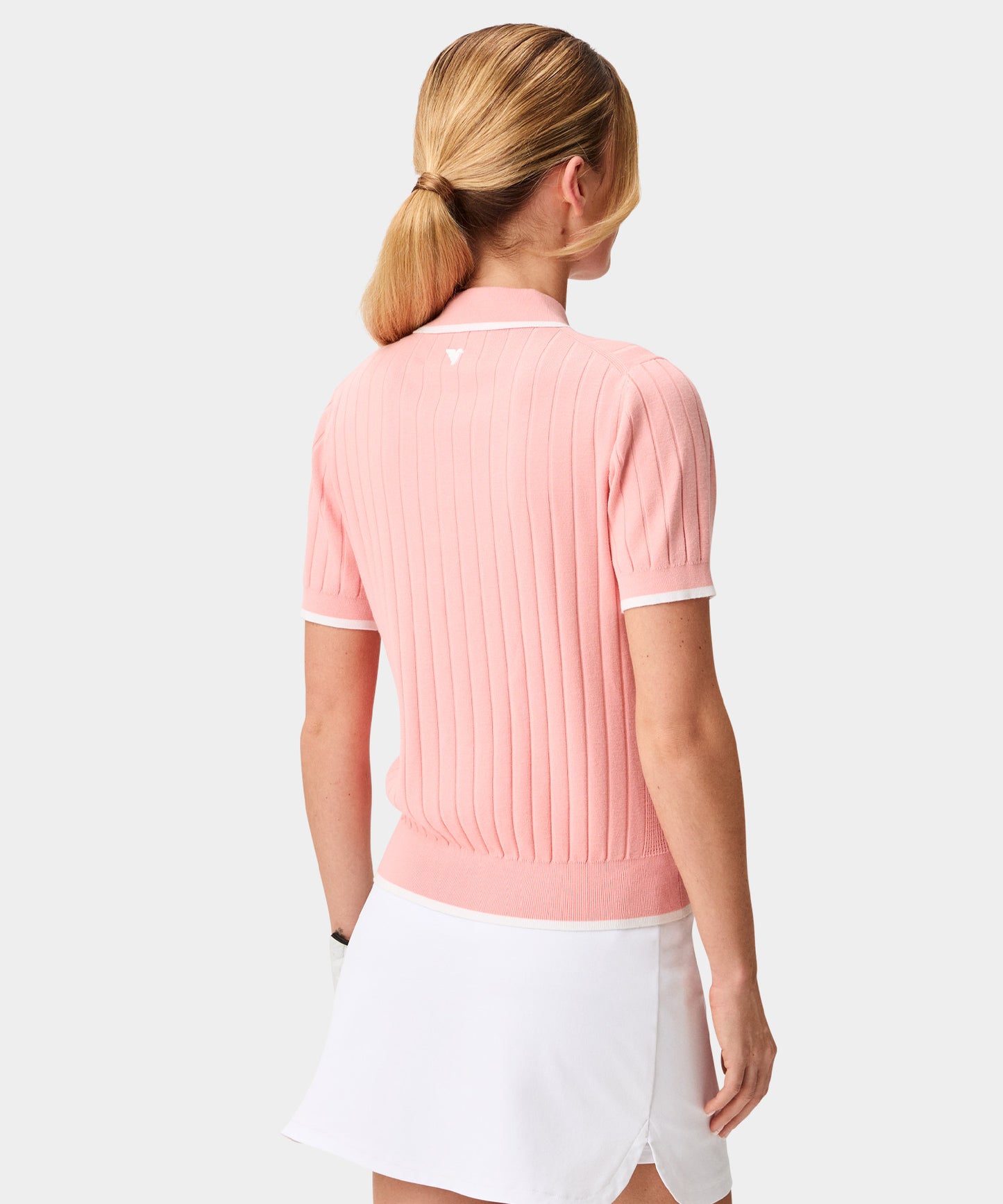 Skye Course Knit Polo - Coral