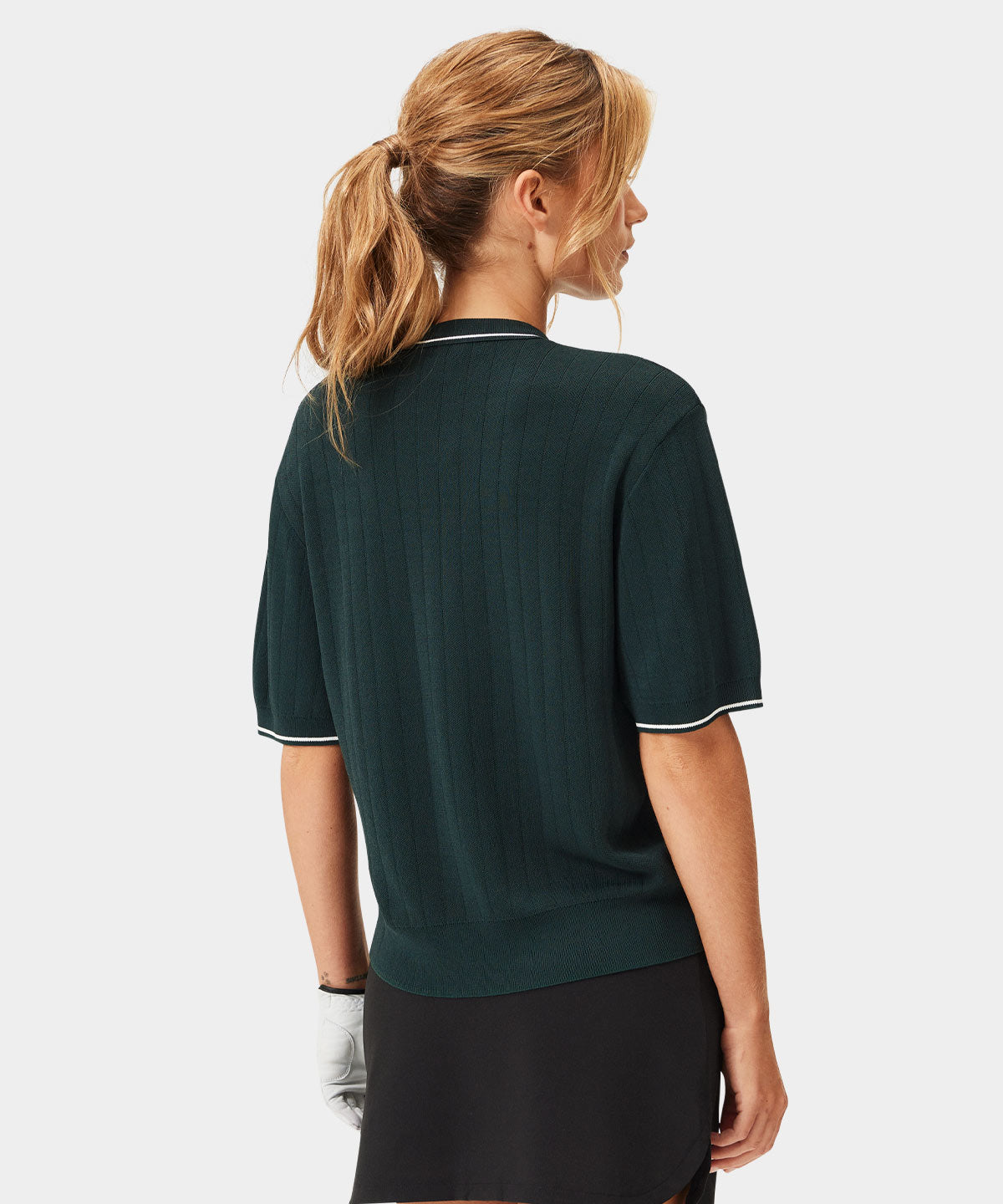 Dark Green Range Knit Shirt Macade Golf