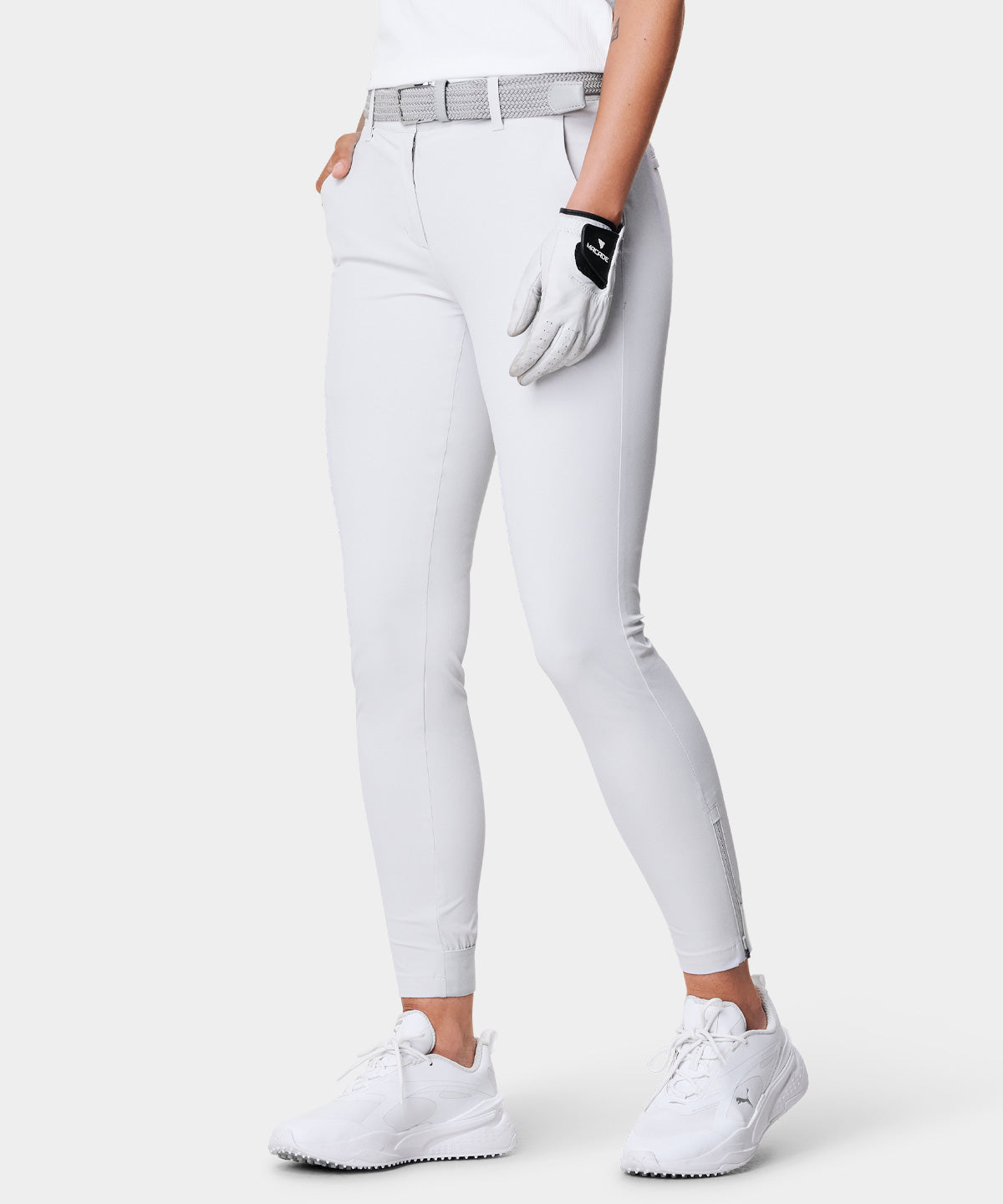 Macade Golf Women s Off White Four Way Stretch Jogger Size S Short White Women s Joggers for Golf