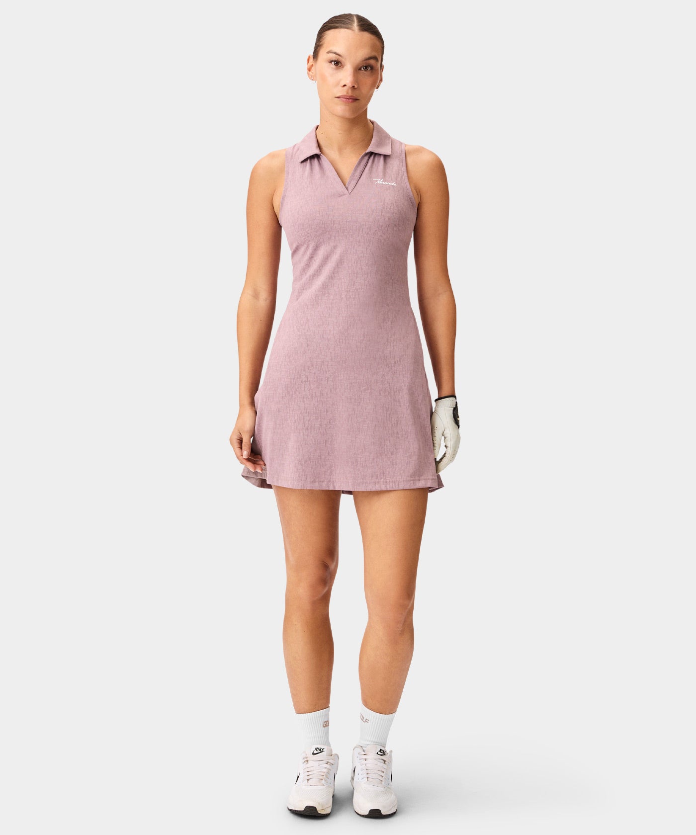 Macade Golf | Women's Amanda Lightweight Dress - Mauve | Size: S | Red