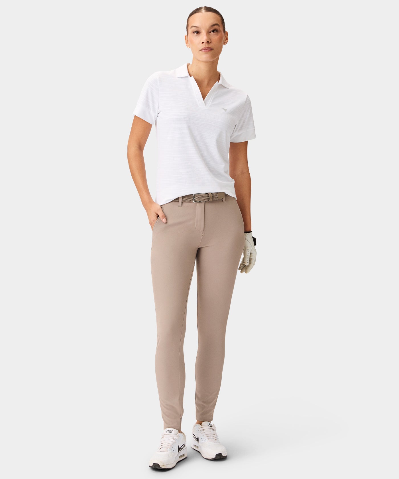 Women's Ash Brown Four-Way Stretch Jogger - Macade Golf