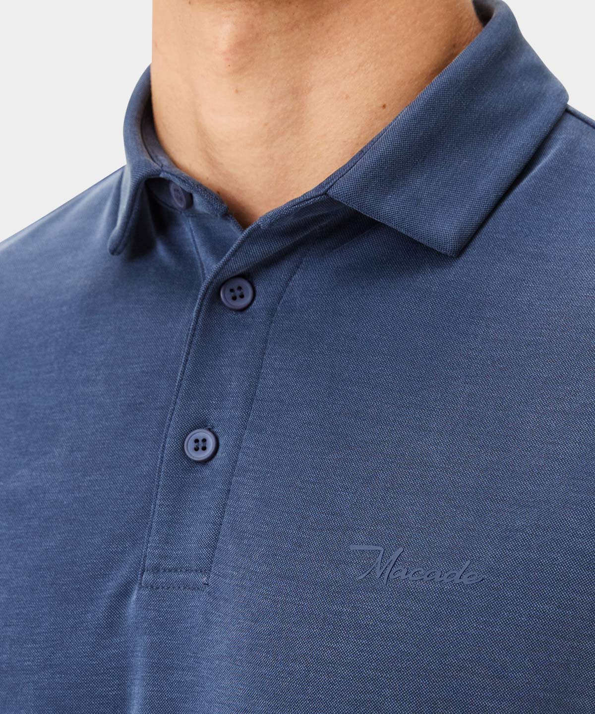 Washed Blue Players Polo Shirt