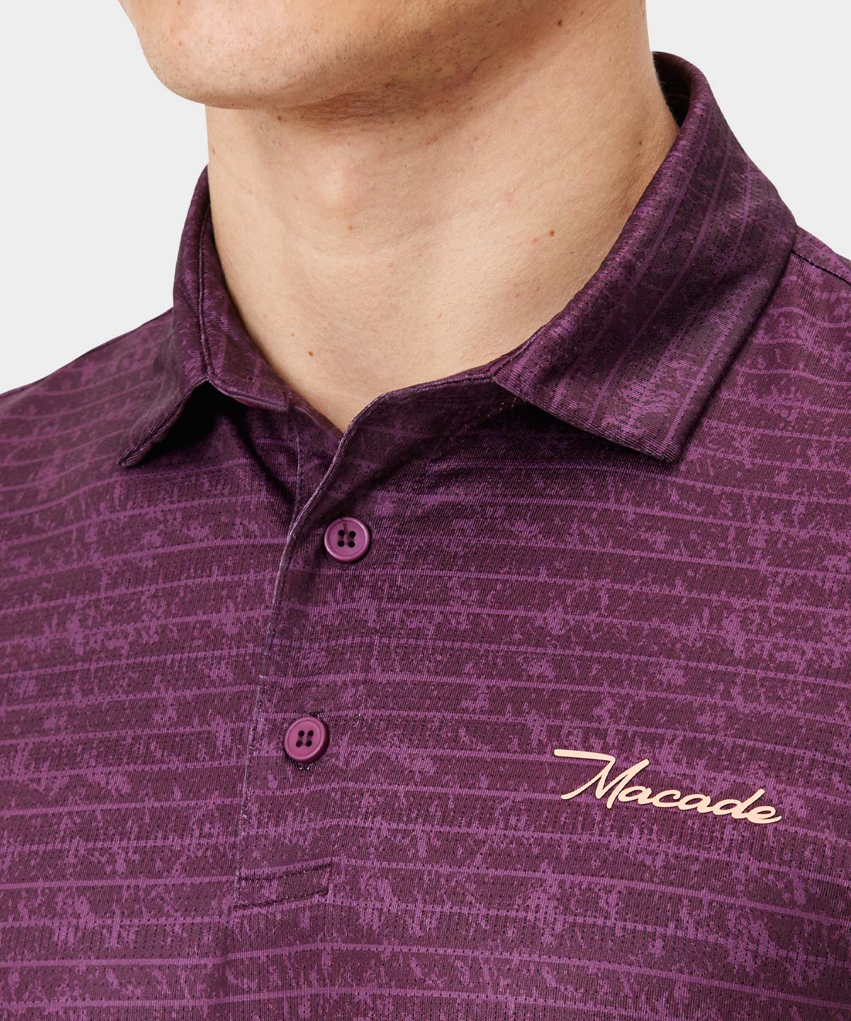 Maroon Stripe Stage Polo Shirt
