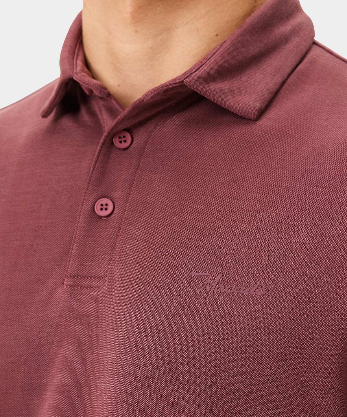 Washed Burgundy Players Polo Shirt