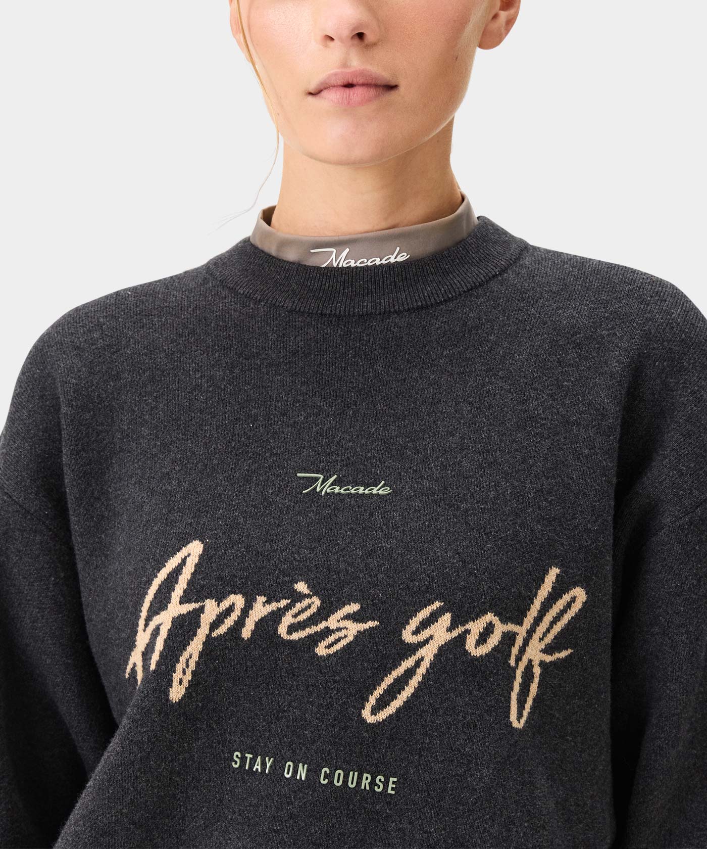 Ash Grey Oversized Knit Sweater