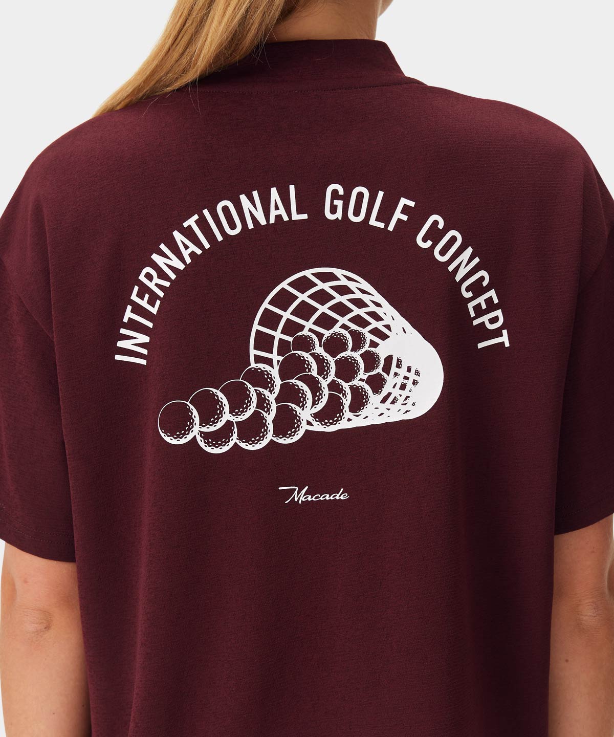 Burgundy Cropped Players Tee