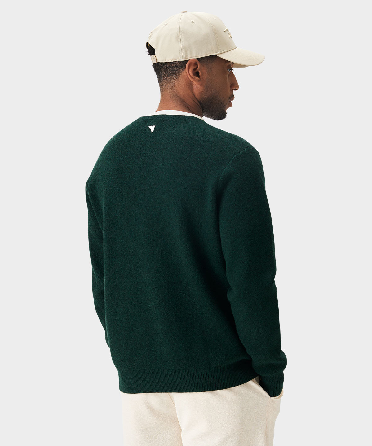 Green Script Knit Crewneck