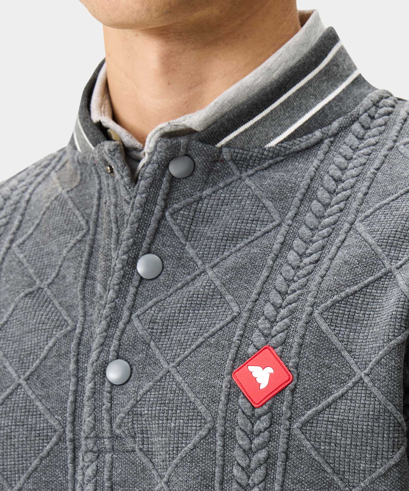 Grey TX Bomber Pullover