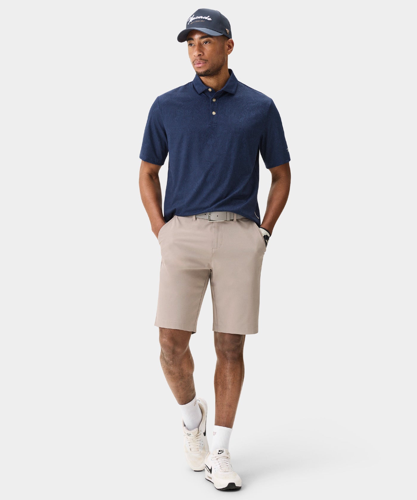 Navy Paisley Core Polo Shirt