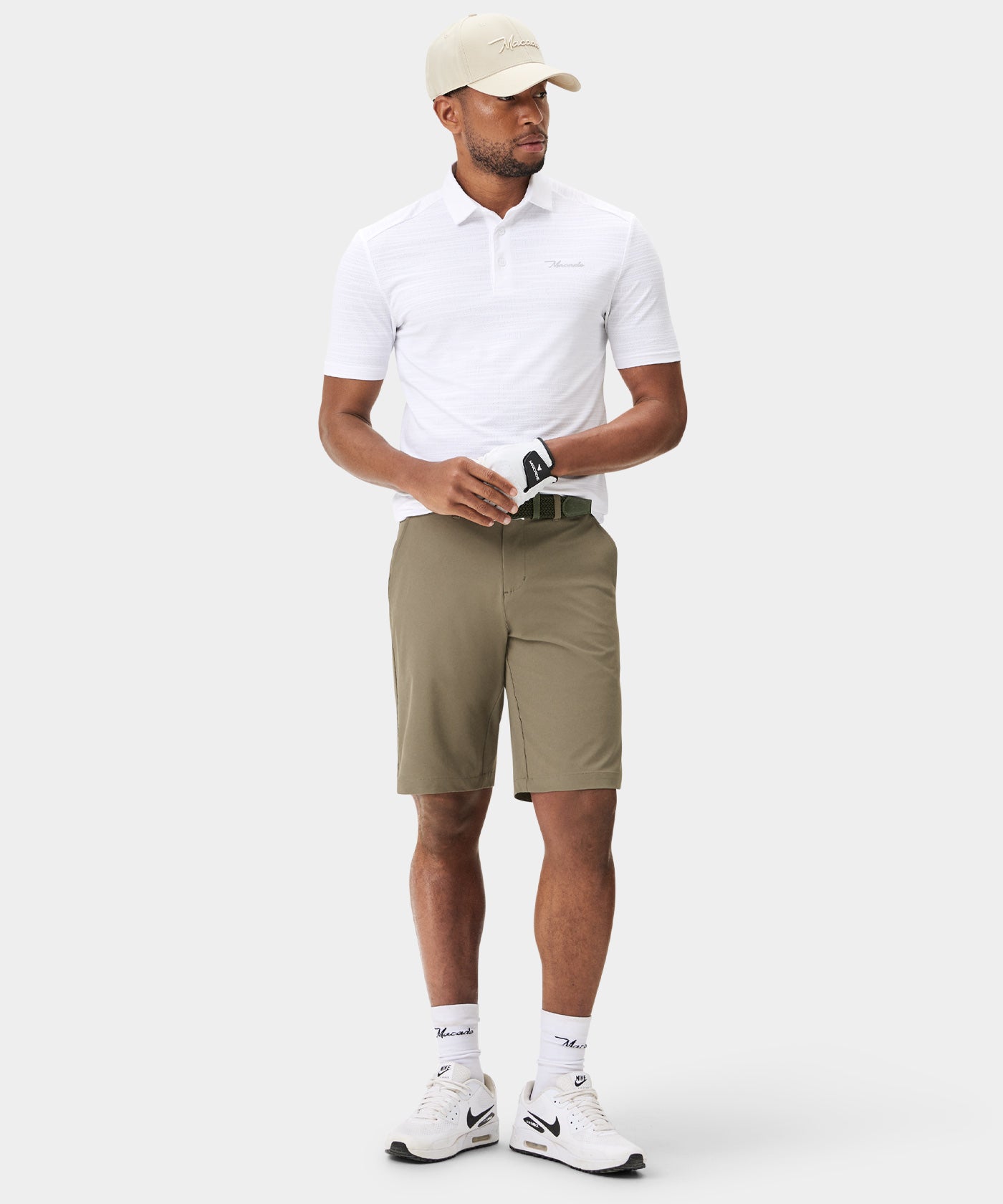 Macade Golf | Men's Four-Way Stretch Shorts - Olive | Size: 36 Short | Green | Men's Shorts For Golf Macade Golf | Men's Four-Way Stretch Shorts - Olive | Size: 36 Short | Green | Men's Shorts For Golf