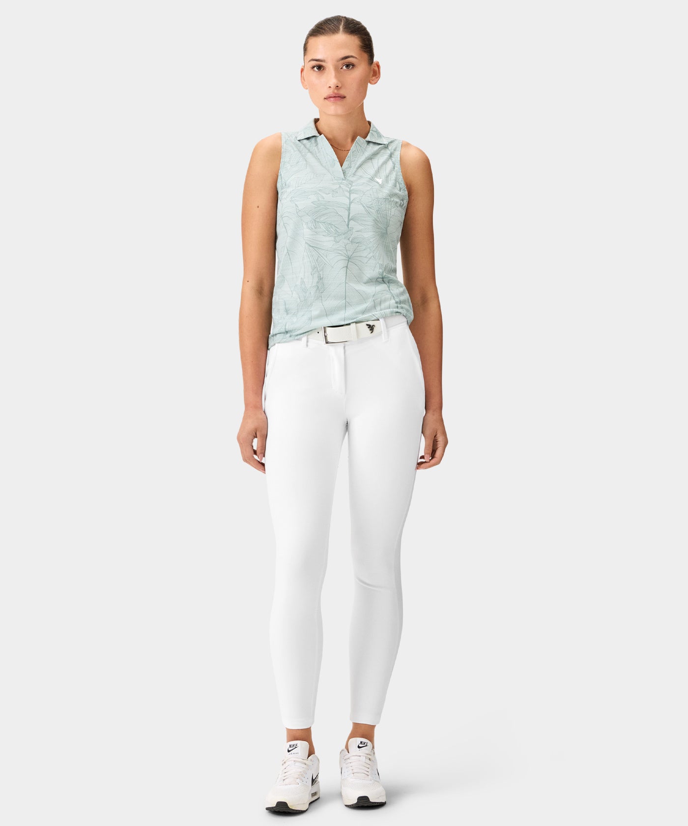 Paige Green Palm Sleeveless Shirt