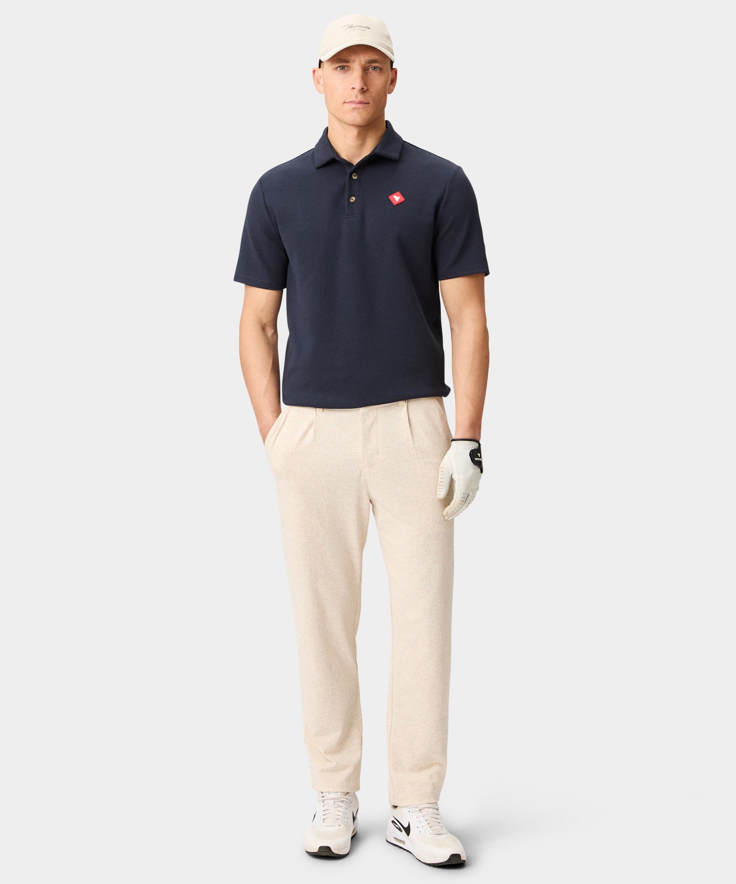 Ridgeweave Pleated Trousers - Sand