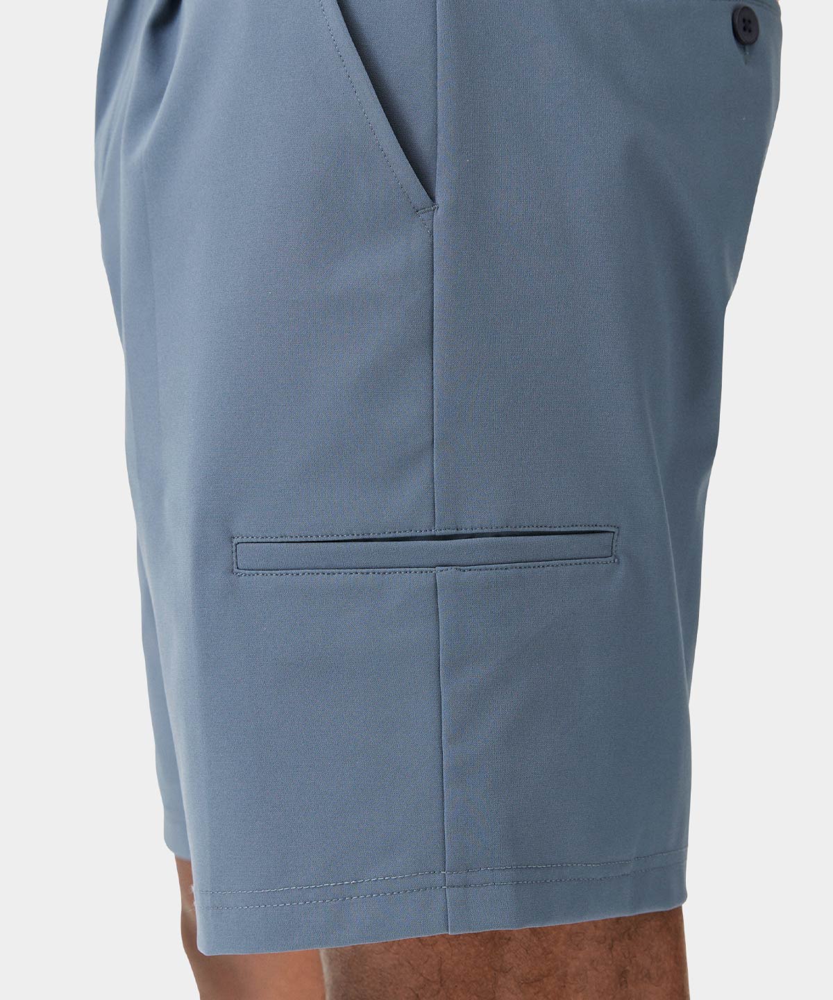 Stone Blue Pleated Players Shorts