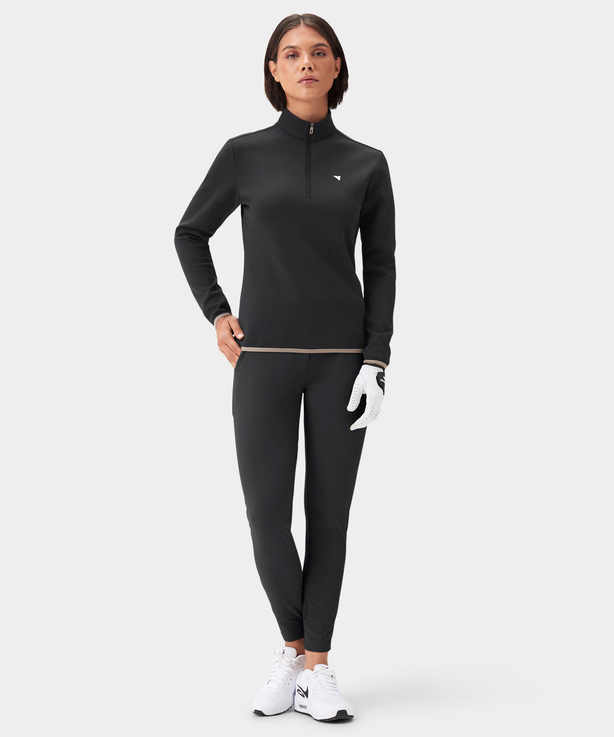 Jade Black Therma Quarter Zip