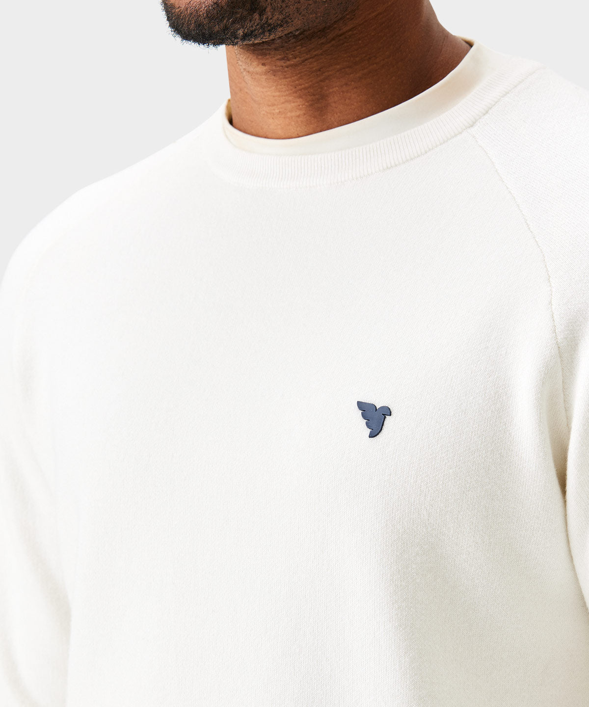 White TX Knit Crewneck