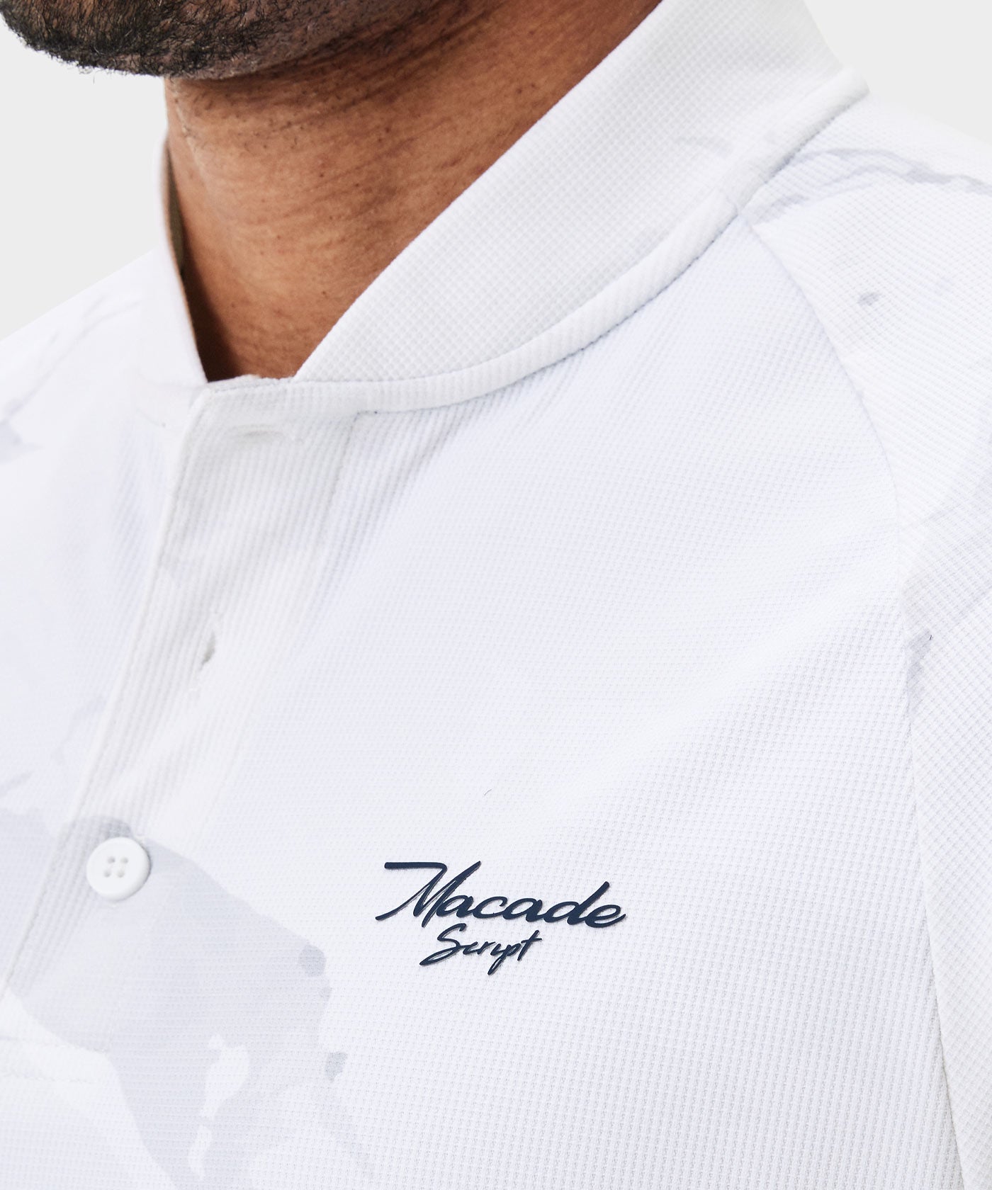 Marble TX Script Bomber Shirt