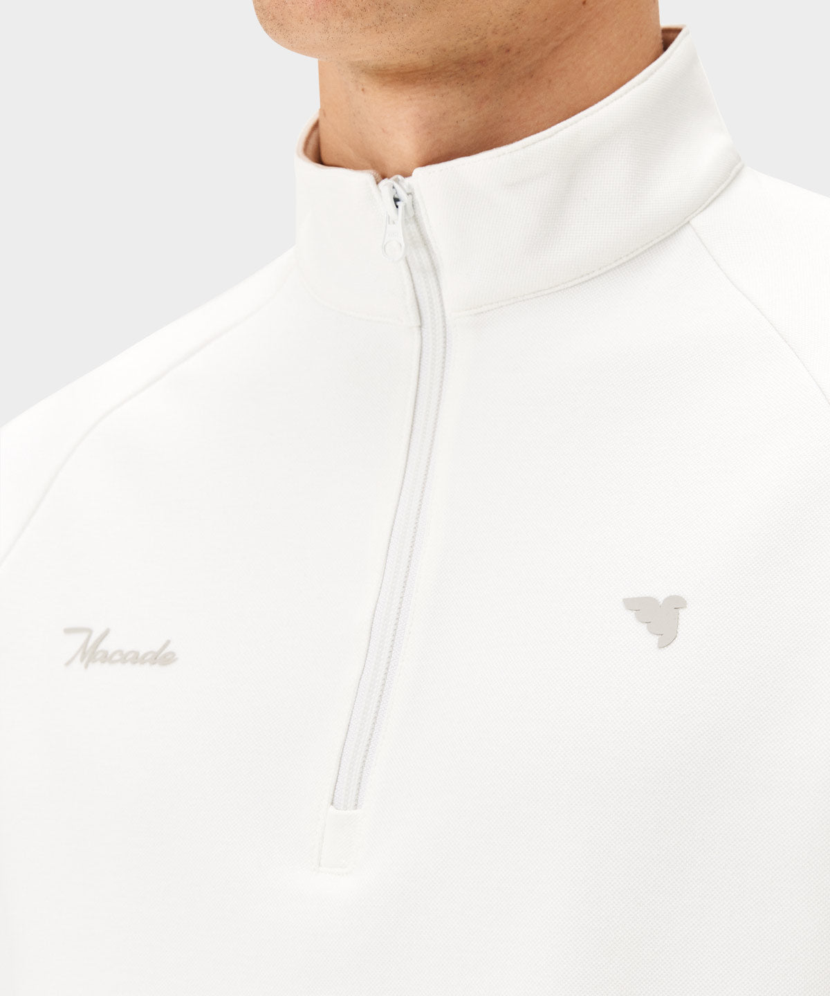 Grant White Performance Quarter Zip