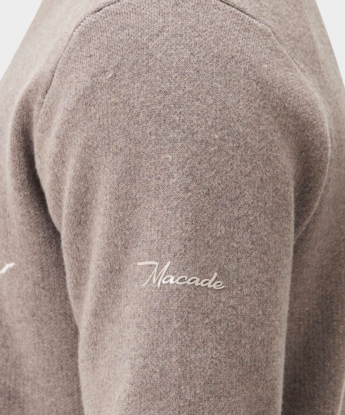 Brown Script Knit Crewneck