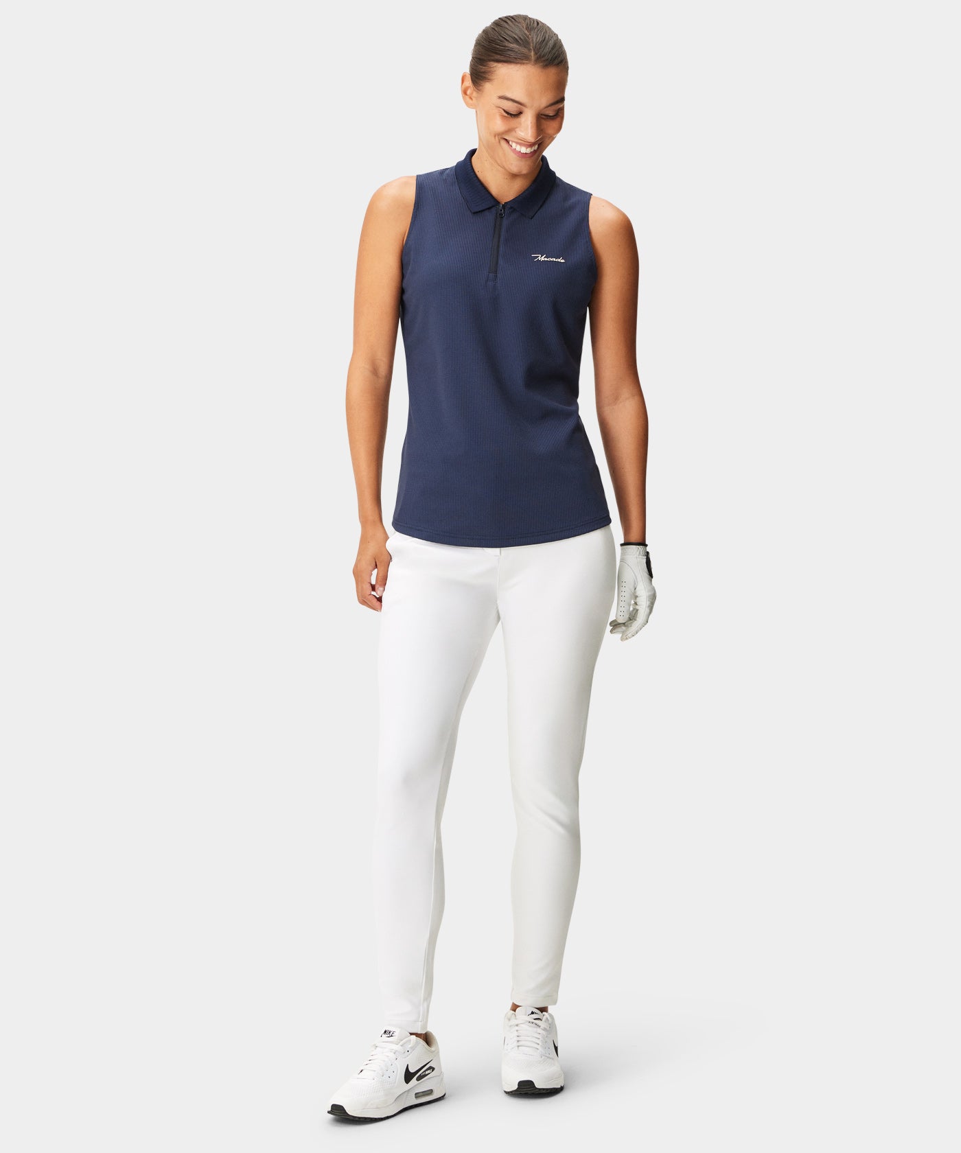 Players Zip Sleeveless Shirt - Navy – Macade
