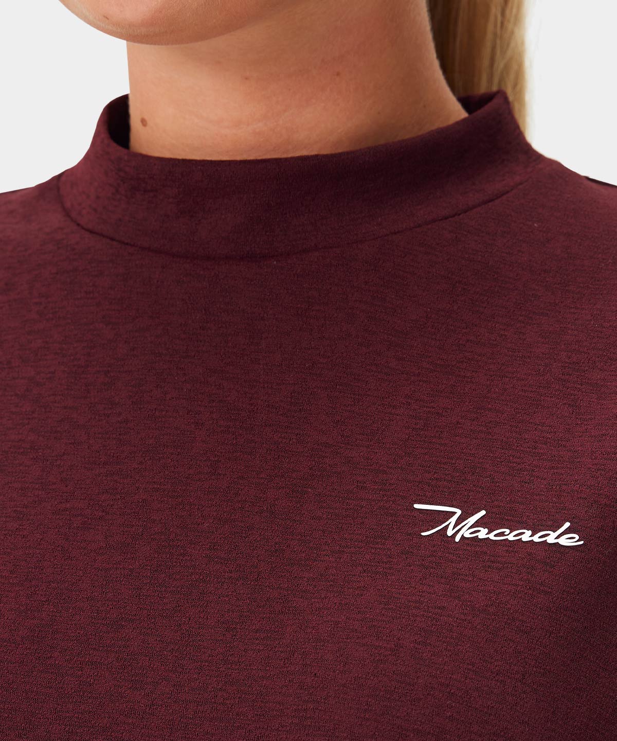 Burgundy Cropped Players Tee