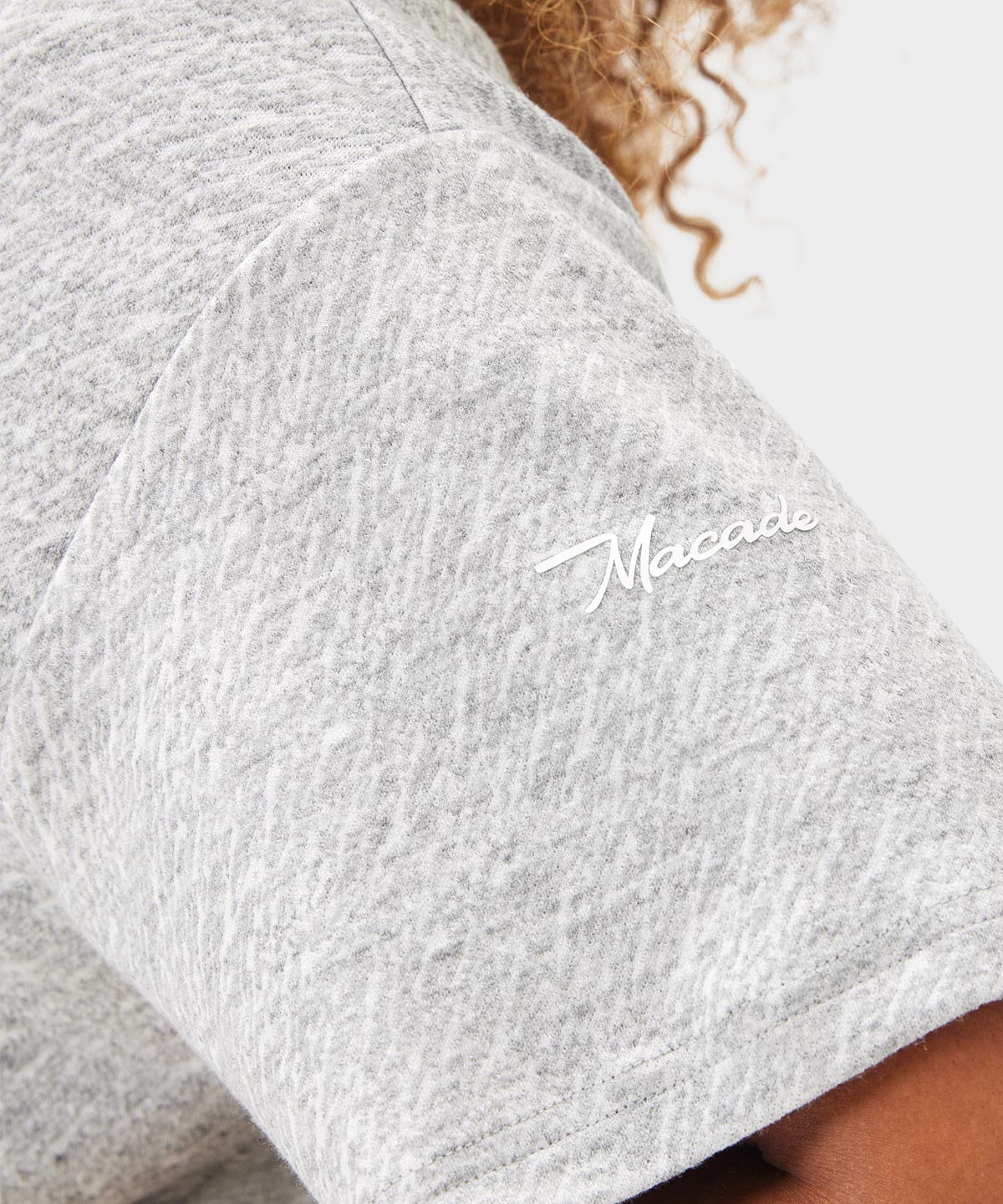 Ivy Grey Crop Mock Tee