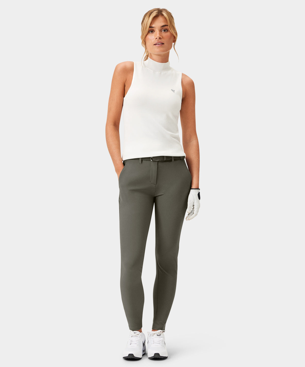 Moss Green Four-way stretch jogger