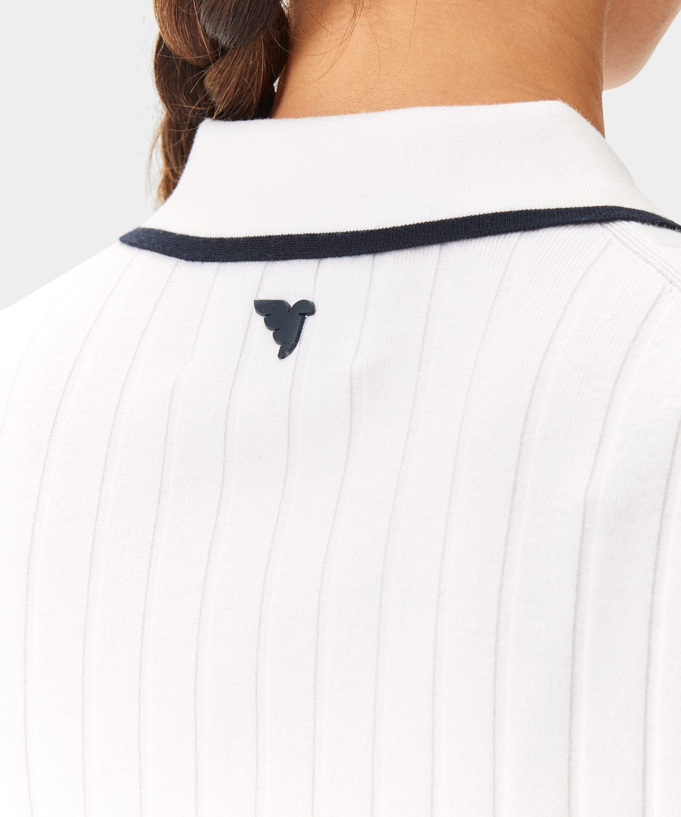 Skye White Course Knit Polo