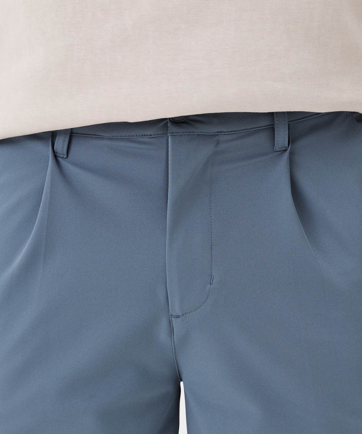 Stone Blue Pleated Players Shorts