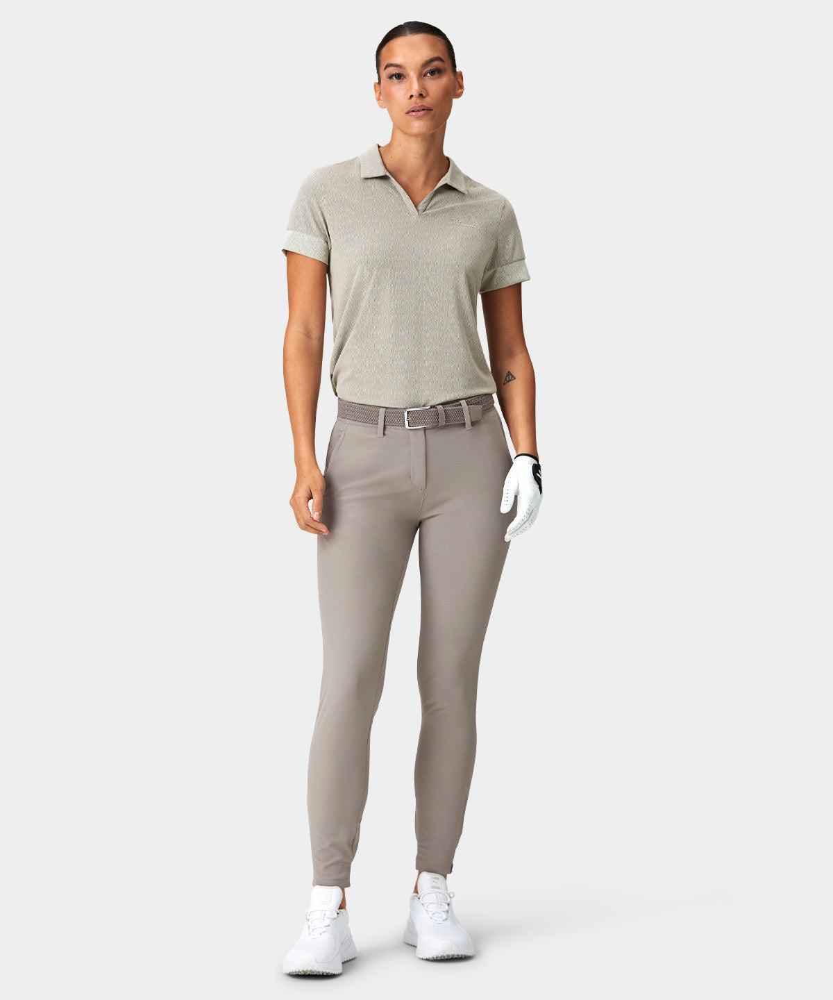 Ash Brown Four-Way Stretch Jogger