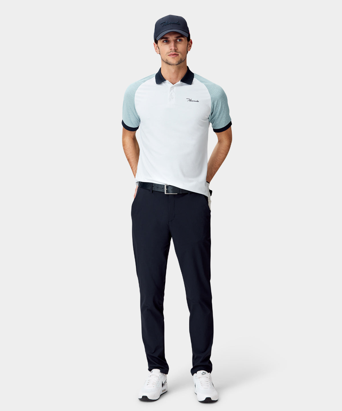 Tr Pro Men's White TR Pro Shirt - Macade Golf