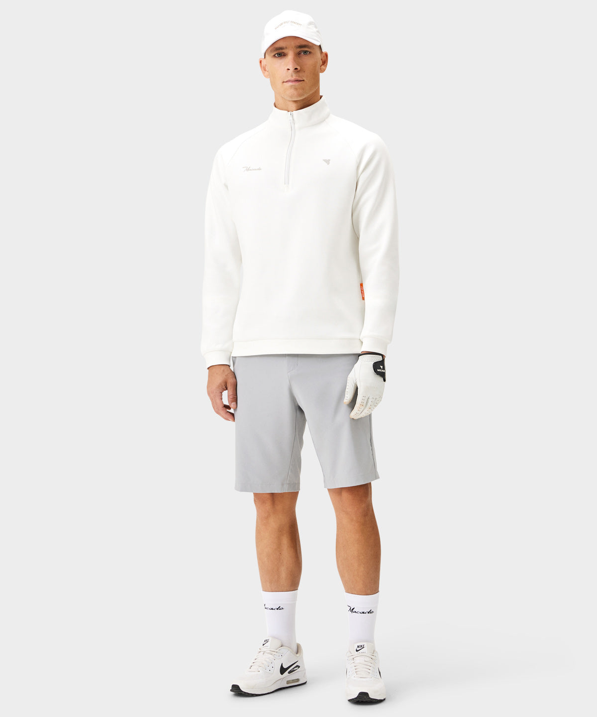 Grant White Performance Quarter Zip