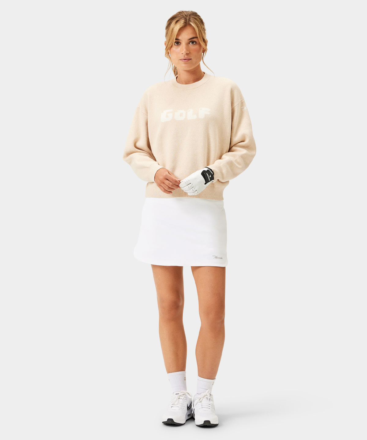 Tan Golf Oversized Knit Sweater Macade Golf