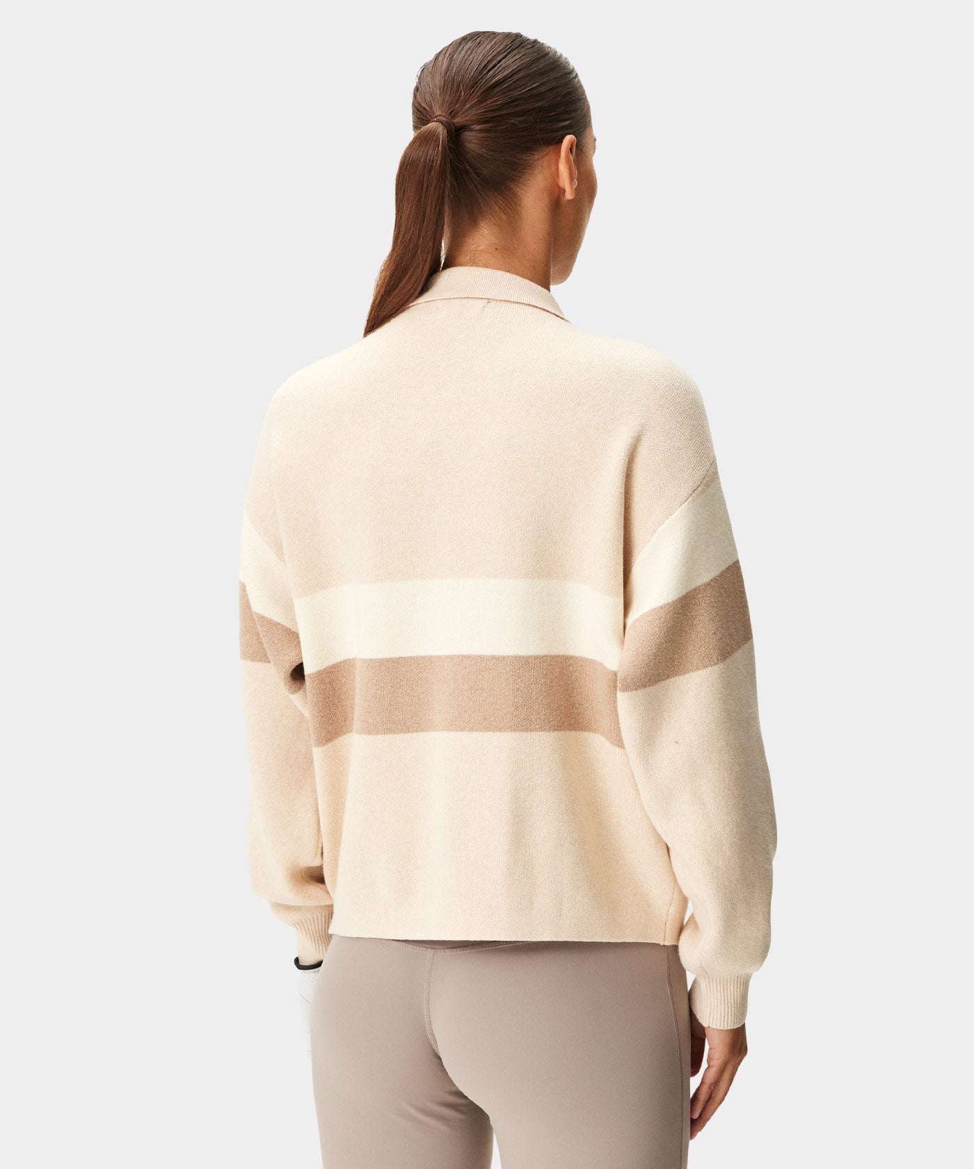 Bone Cashmere Blend Club Sweater