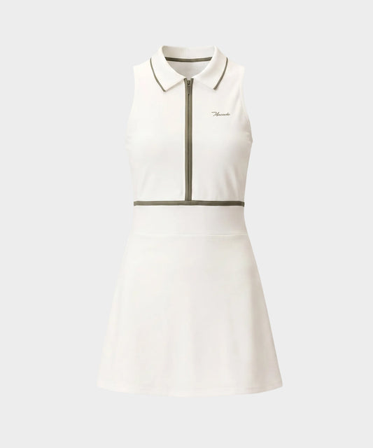 knee length dresses for ladies Olaya Sport: Kim Golf Dress White/Black. Women's Golf Clothes