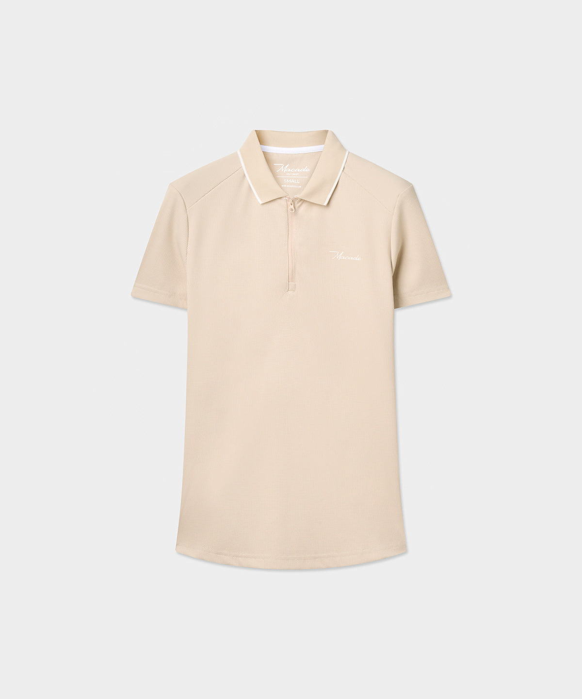 Cora Sand Zip Polo Shirt