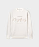 Script Knit Crewneck - White