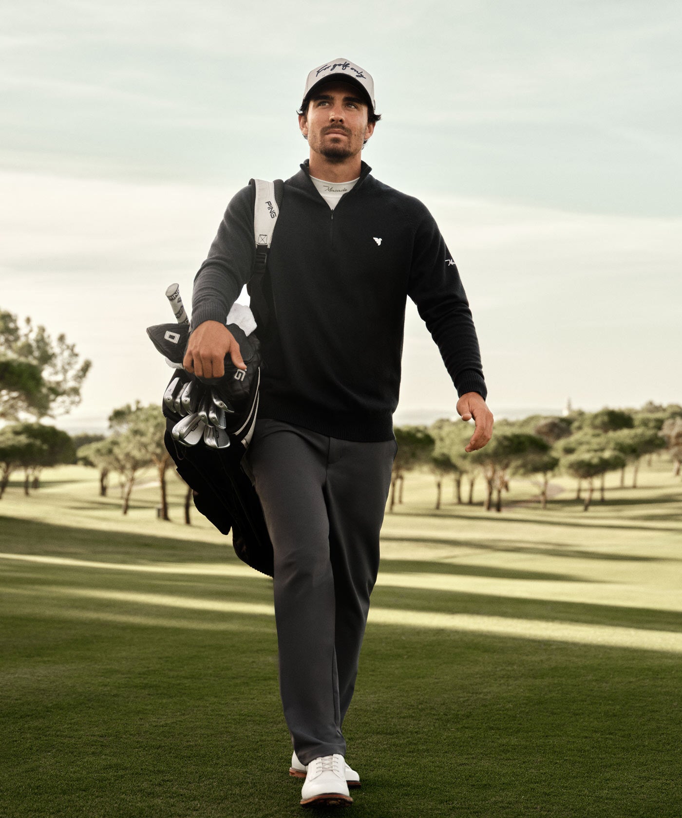 Bridge Dark Blue Merino Quarter Zip