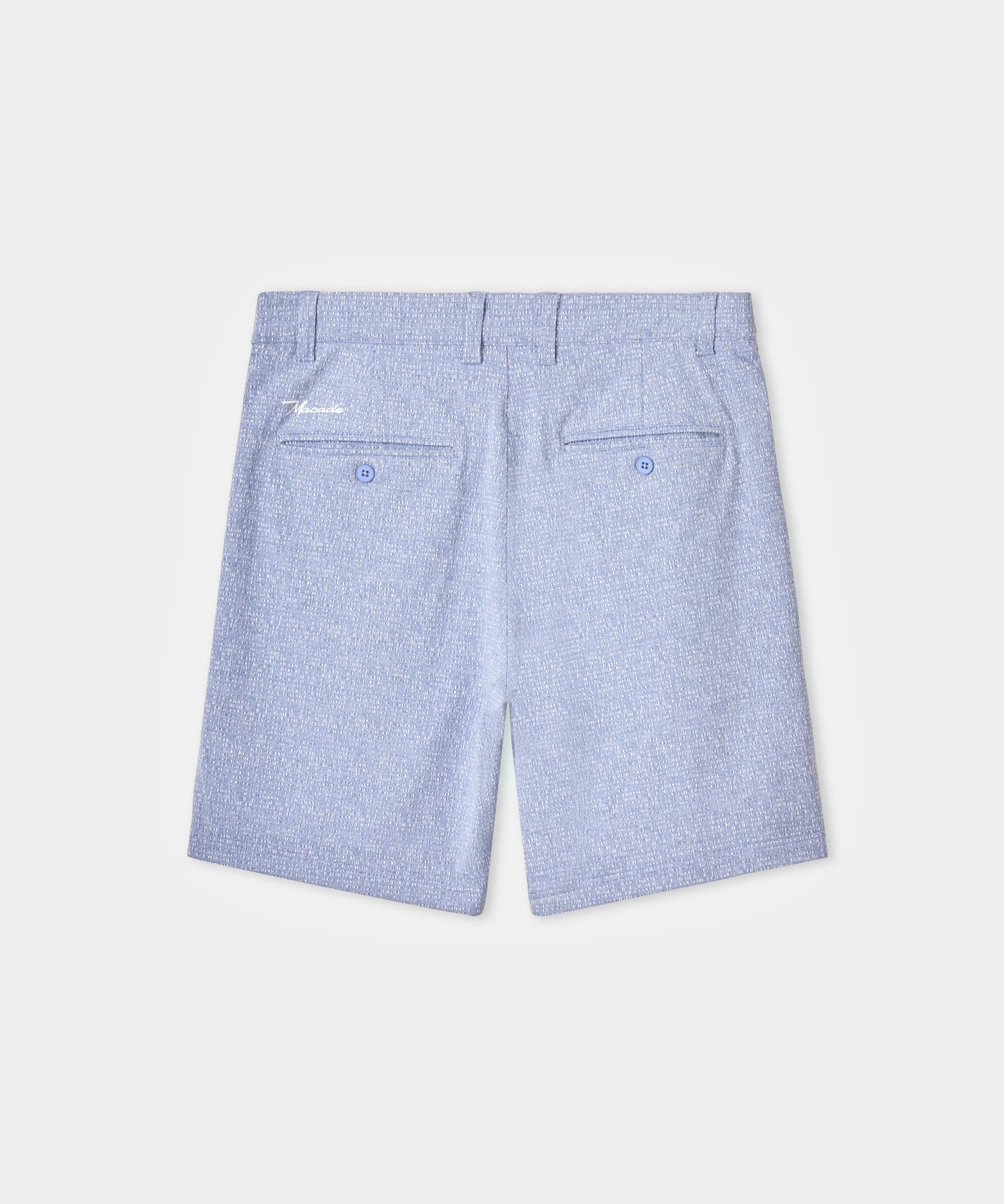 Ridgeweave Pleated Shorts - Blue flatlay 10