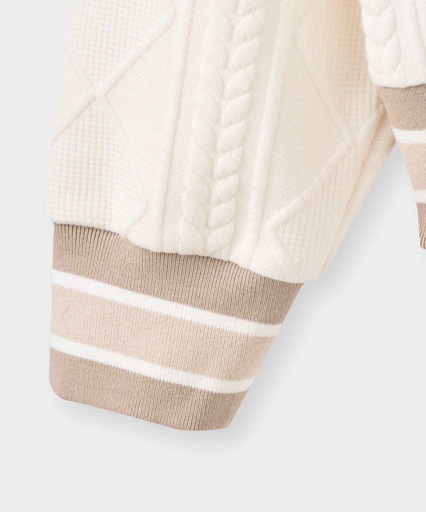 TR Bomber Pullover - Bone flatlay 04