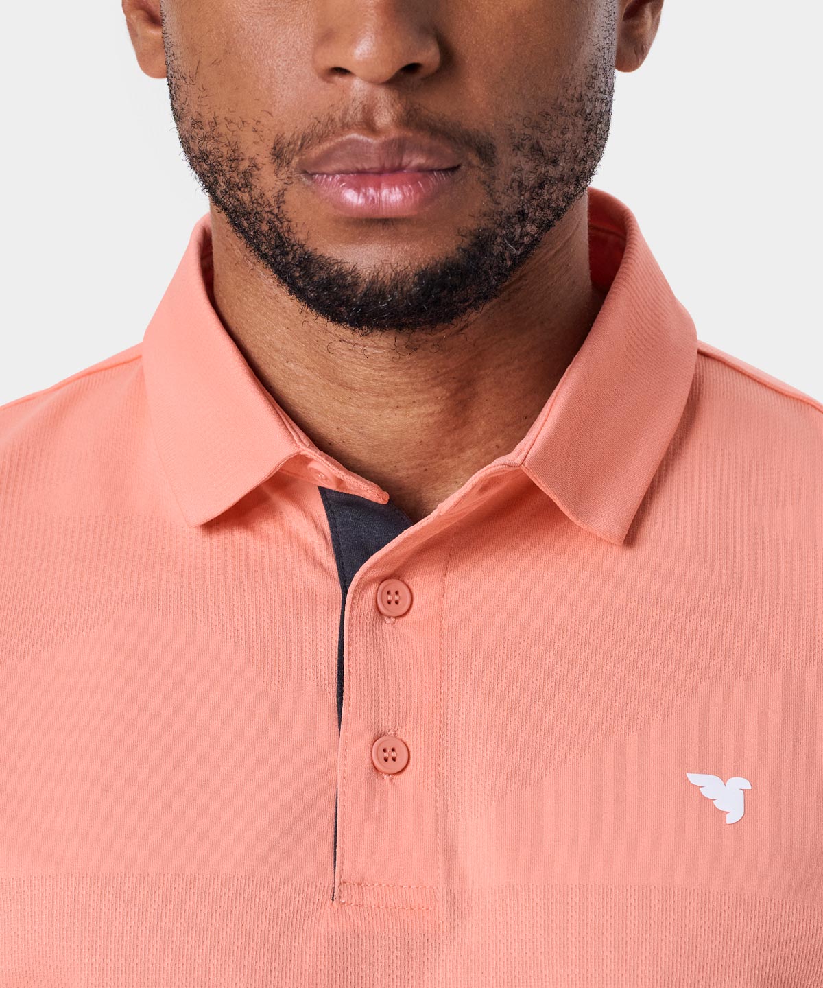 Peach on sale golf shirt