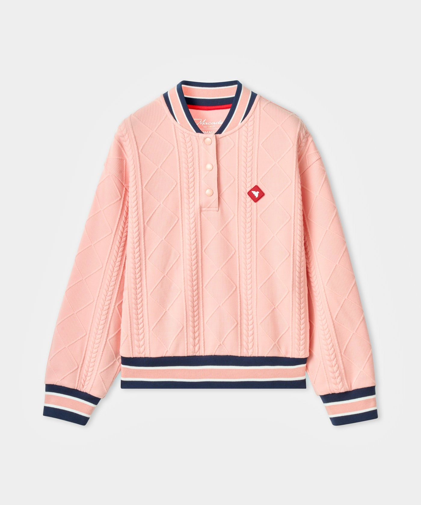 TR Bomber Pullover - Coral flatlay 01