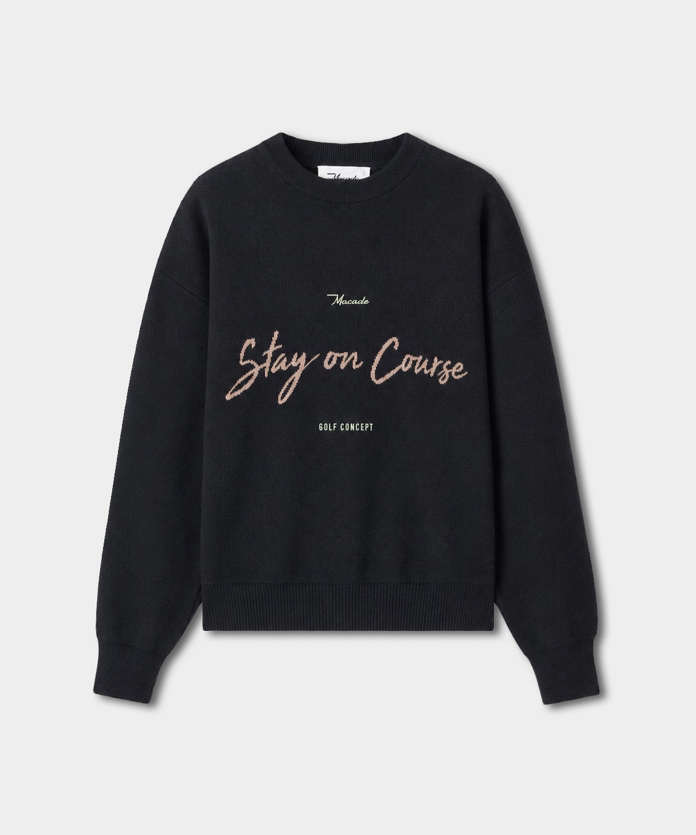 Cropped TX Knit Sweater - Black